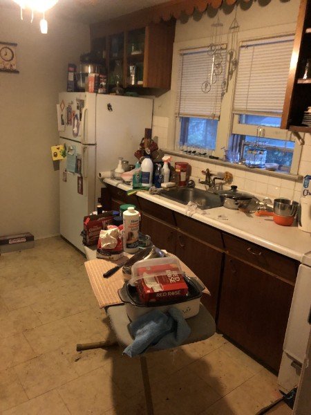 Outdated kitchen we purchased in London
